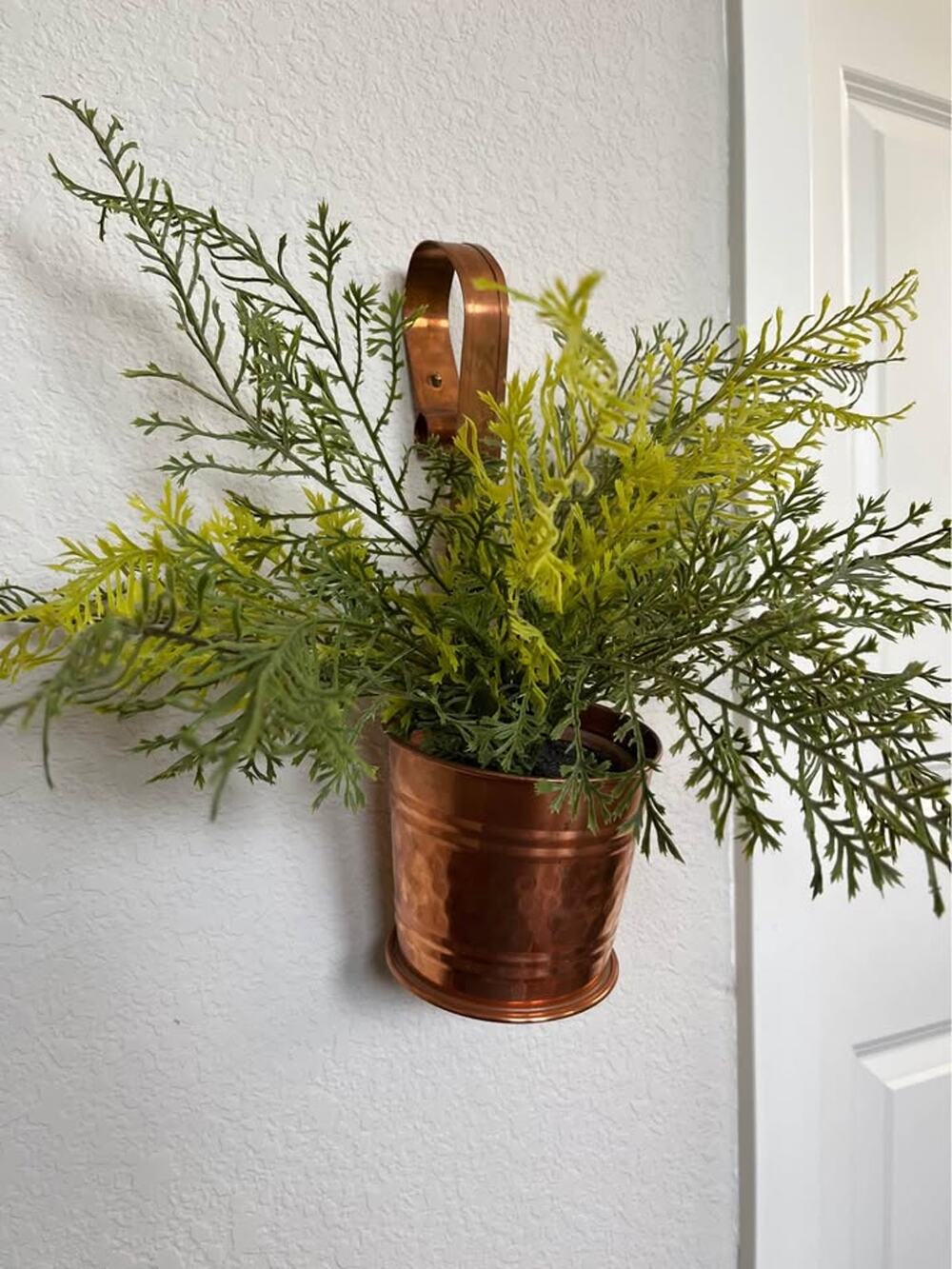Vintage Copper Wall Hanging Planter